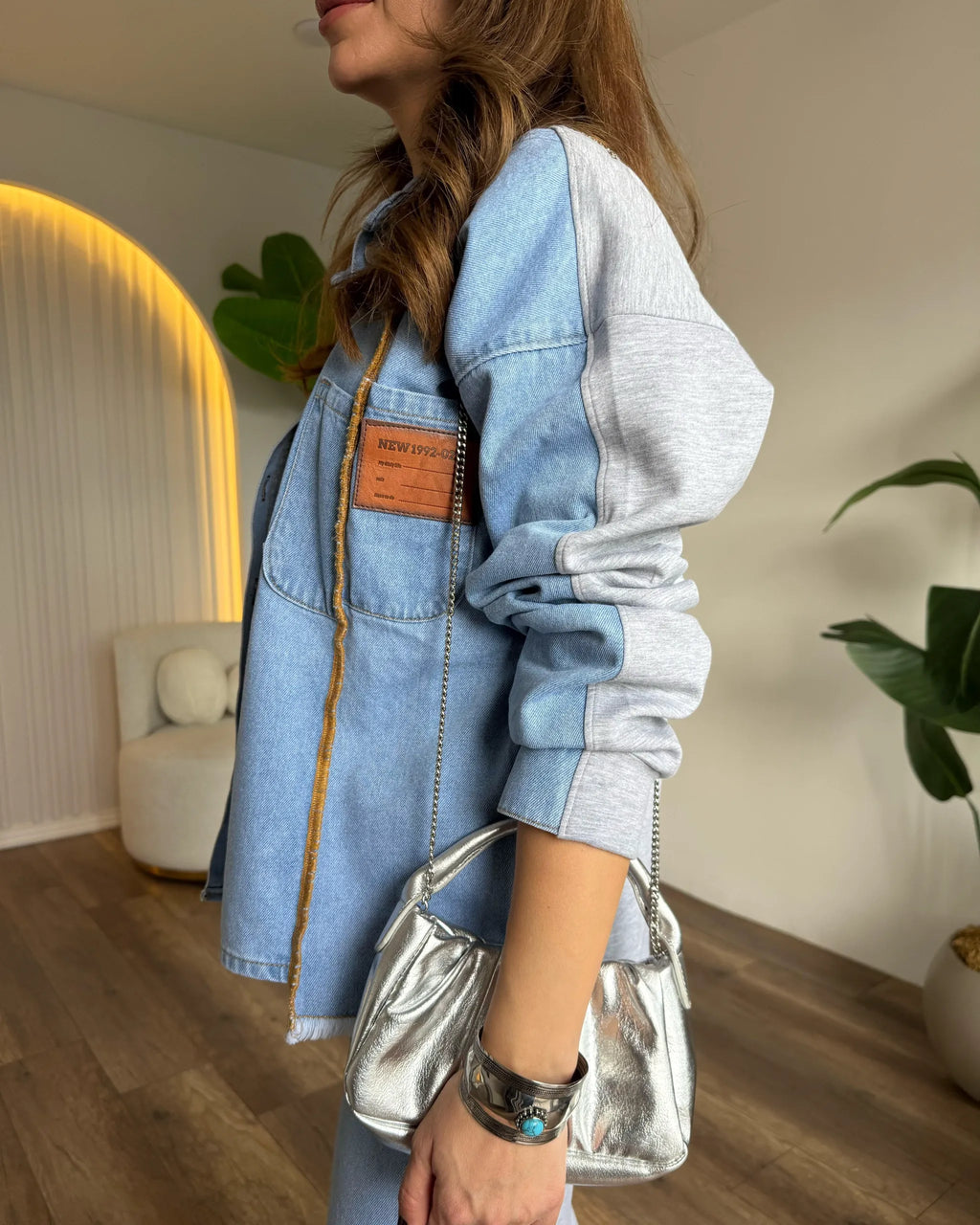 Denim Suit Detail at the Front