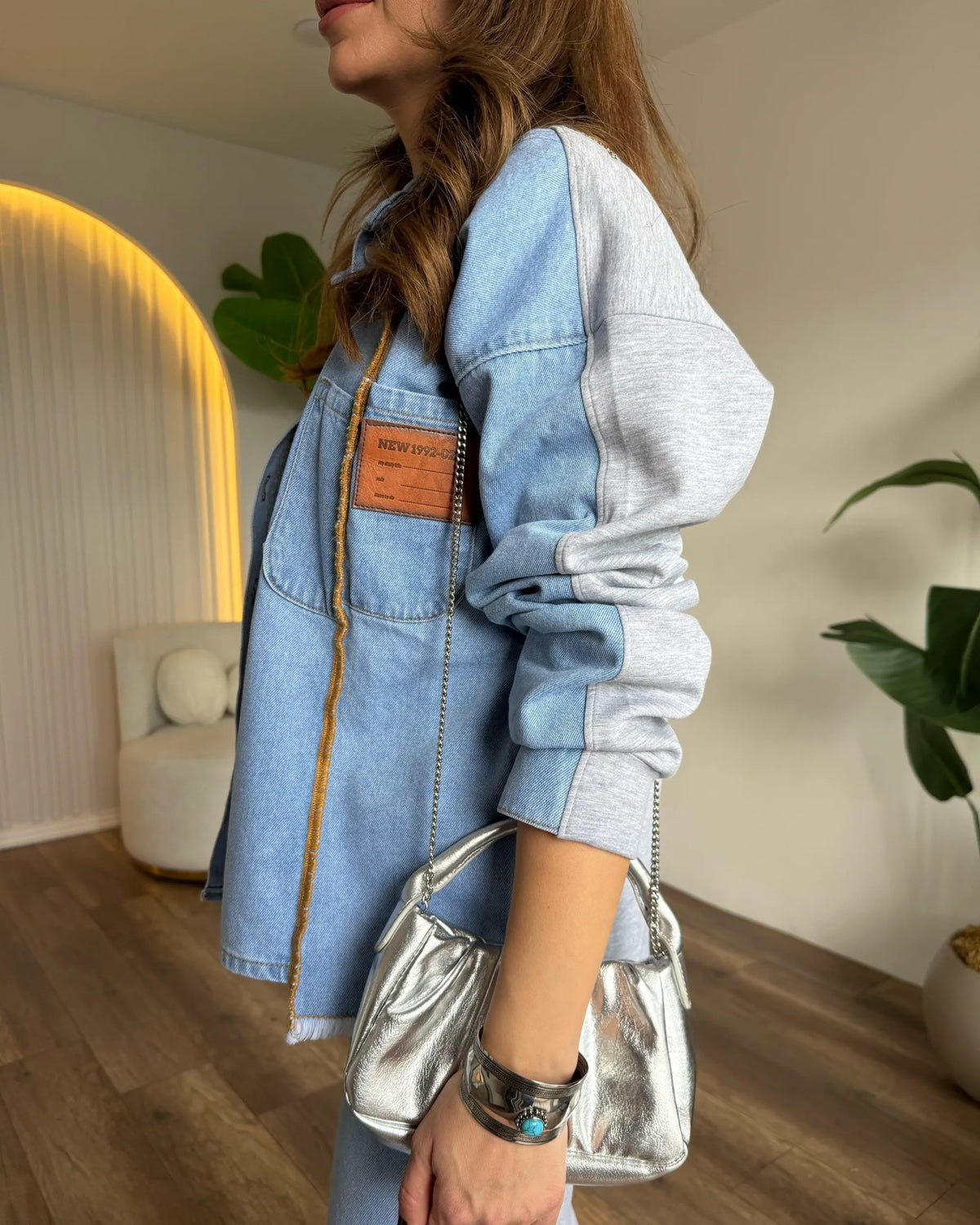 Denim Suit Detail at the Front