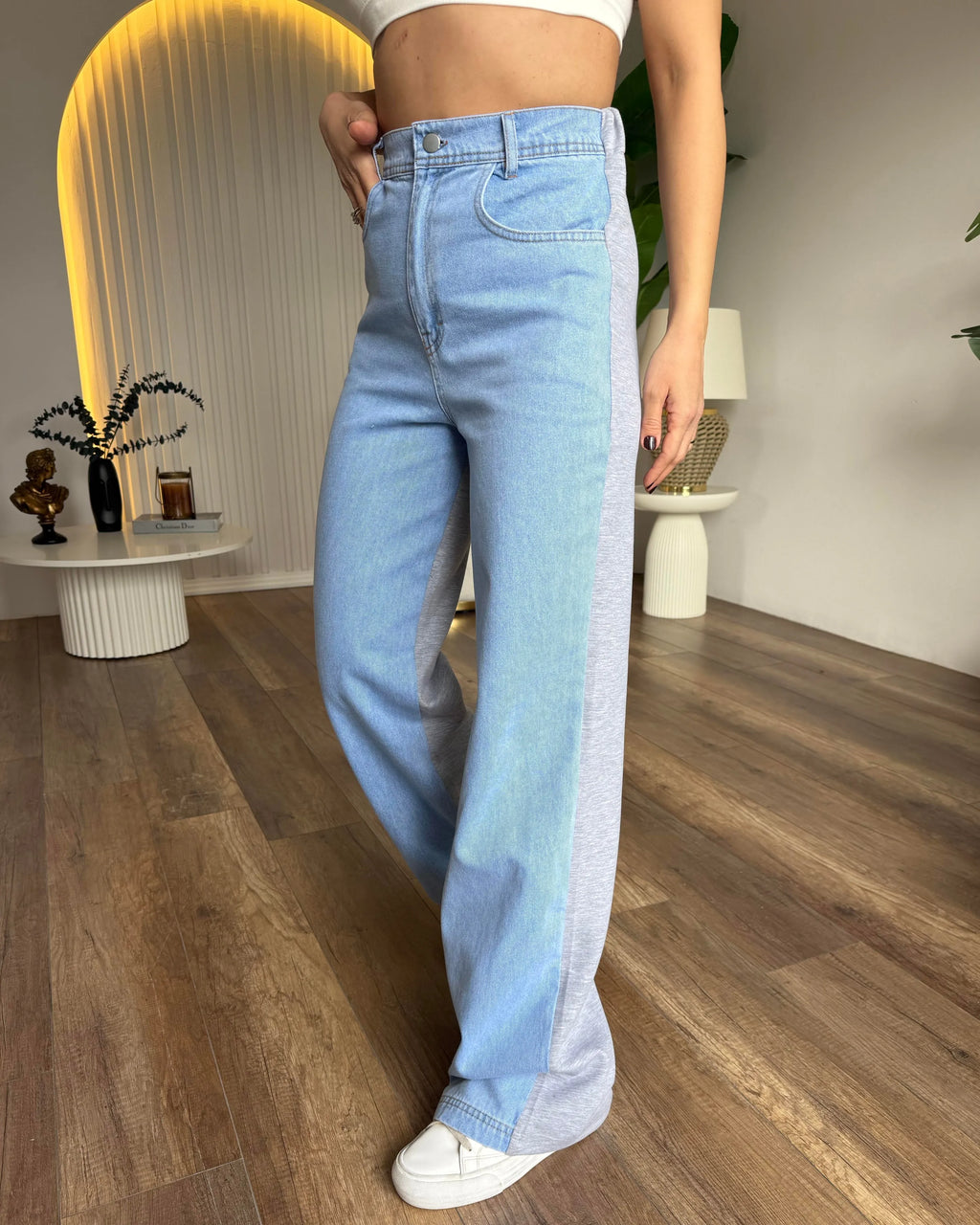 Denim Suit Detail at the Front