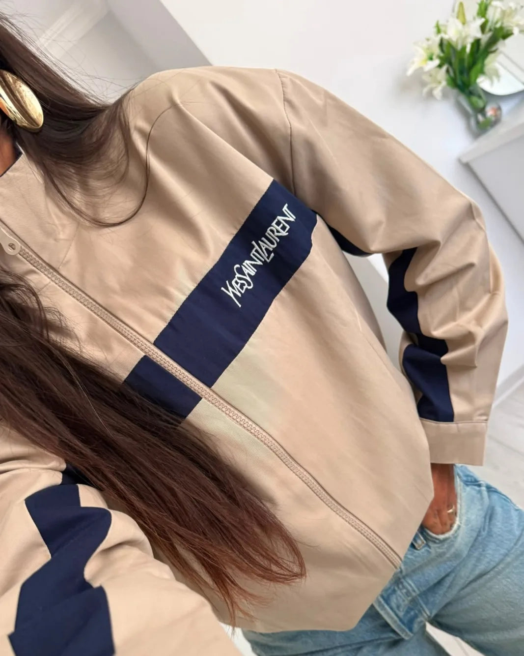 Laurent Stripe-Detail Designer Jacket