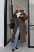 Aya Belted Long Trench Coat