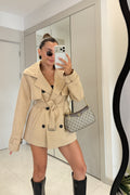 Kiara Camel Belted Trench Coat