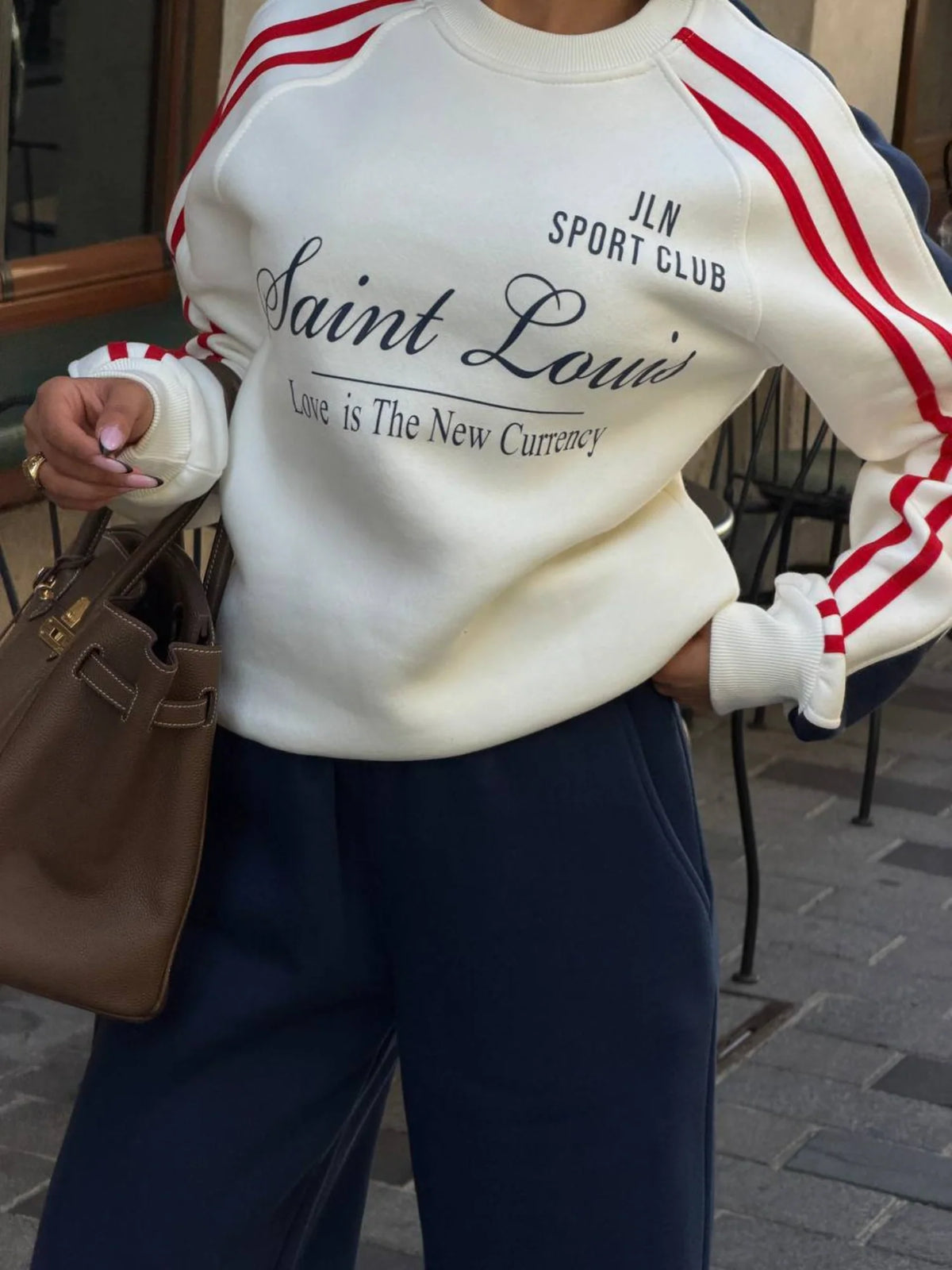 Mandy White/Navy Tracksuit