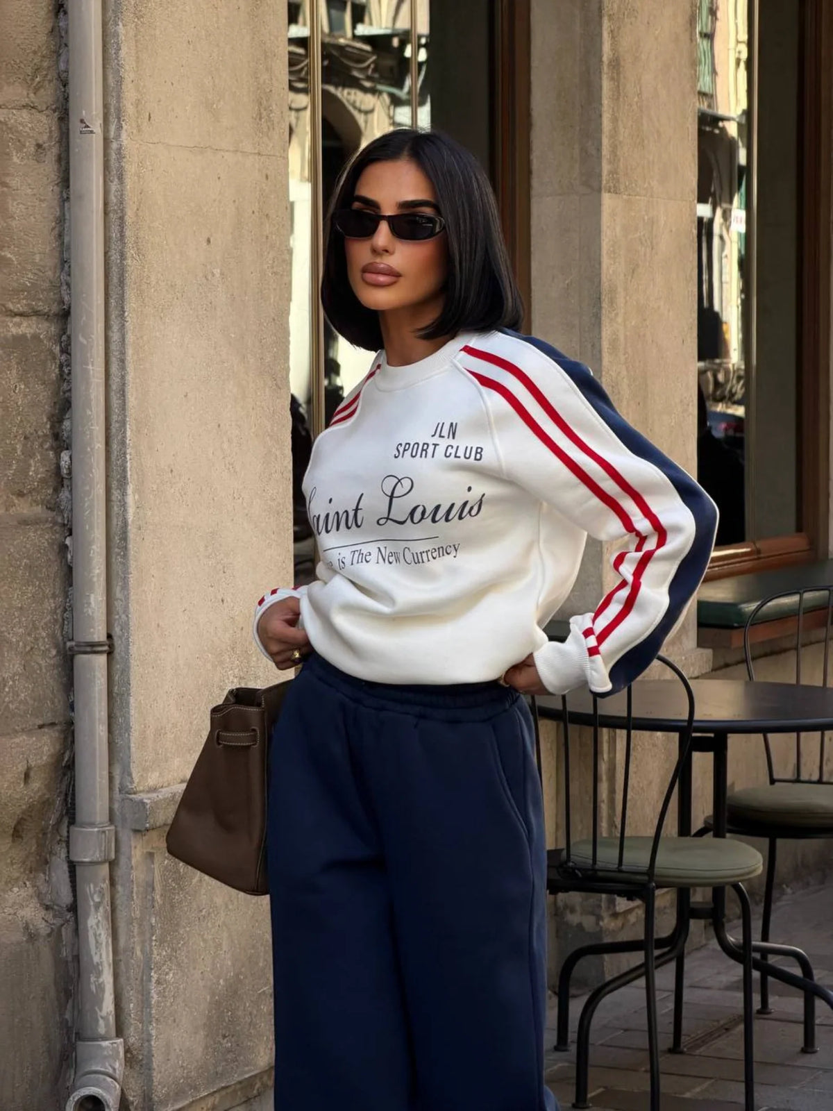 Mandy White/Navy Tracksuit