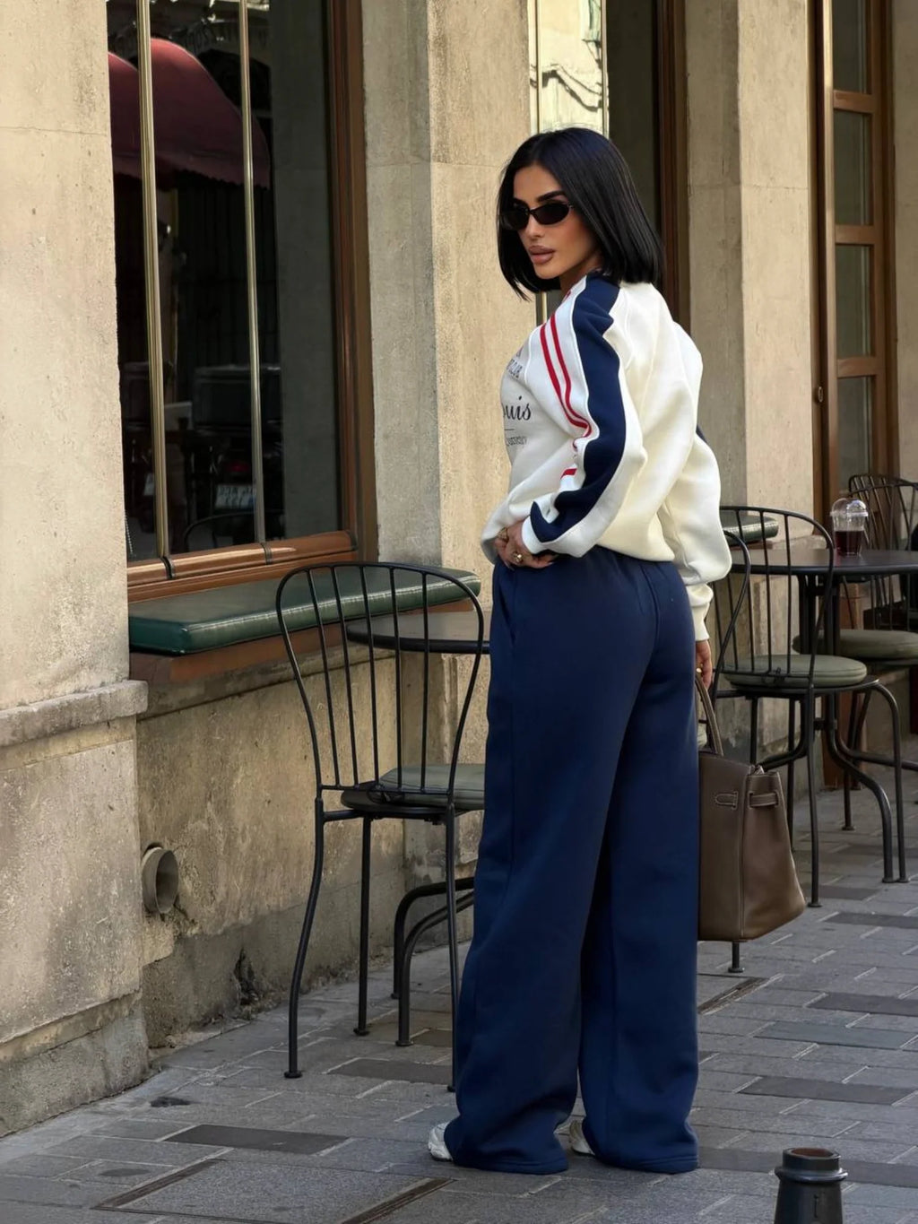 Mandy White/Navy Tracksuit