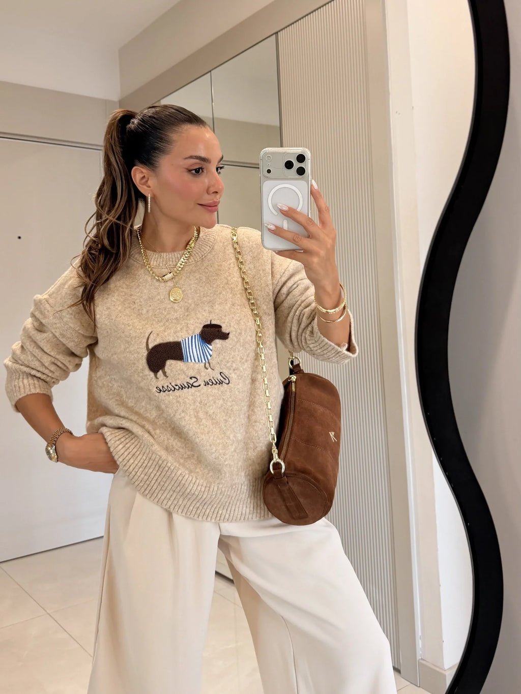 Dogge Dog-Print Sweater