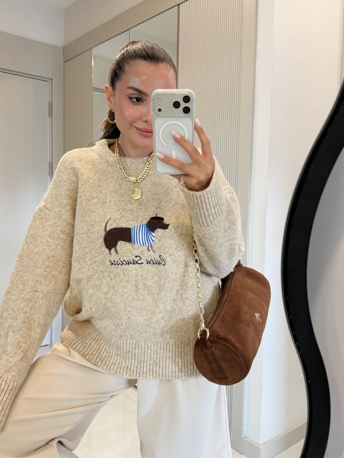 Dogge Dog-Print Sweater
