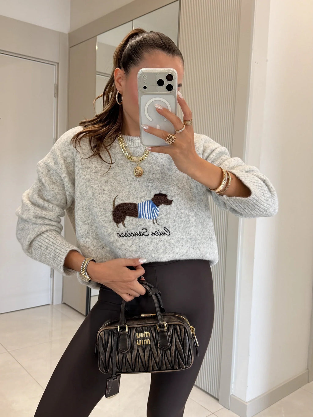 Dogge Dog-Print Sweater