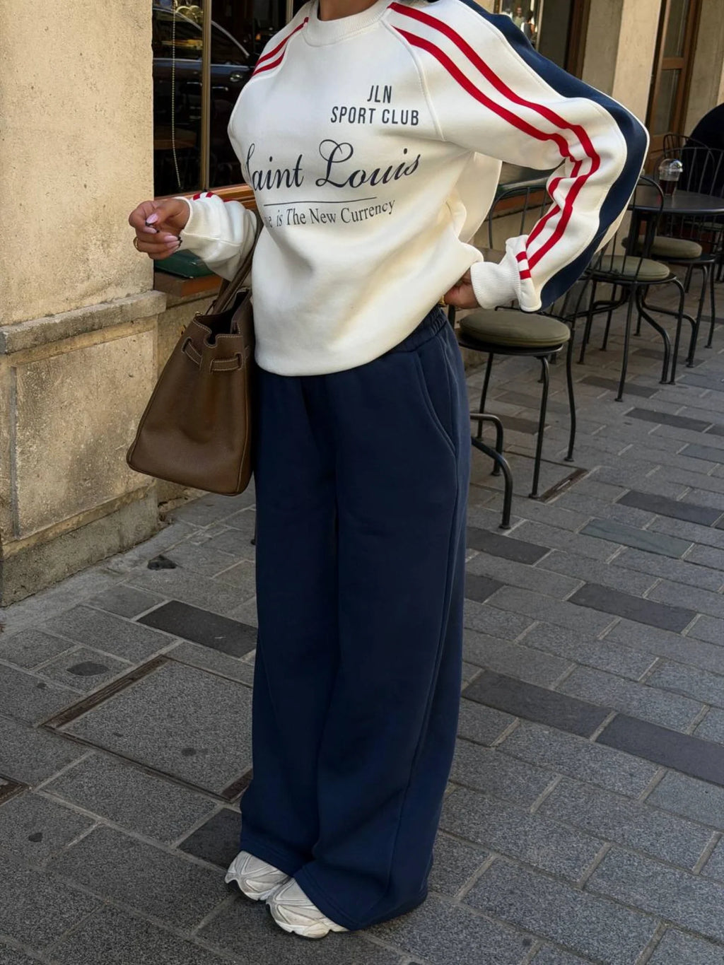 Mandy White/Navy Tracksuit